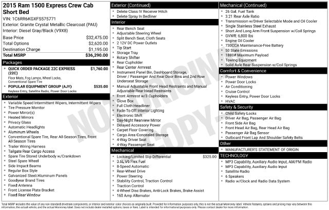 ram ram 1500 pickup 2015 1C6RR6KGXFS575771 image ram ram 1500 pickup 2015 1C6RR6KGXFS575771 image